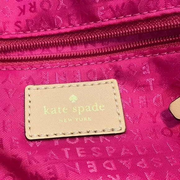 Kate Spade Kennedy Park Sophie Black Nylon Tote with Tan Handles- EUC - Picture 7 of 9